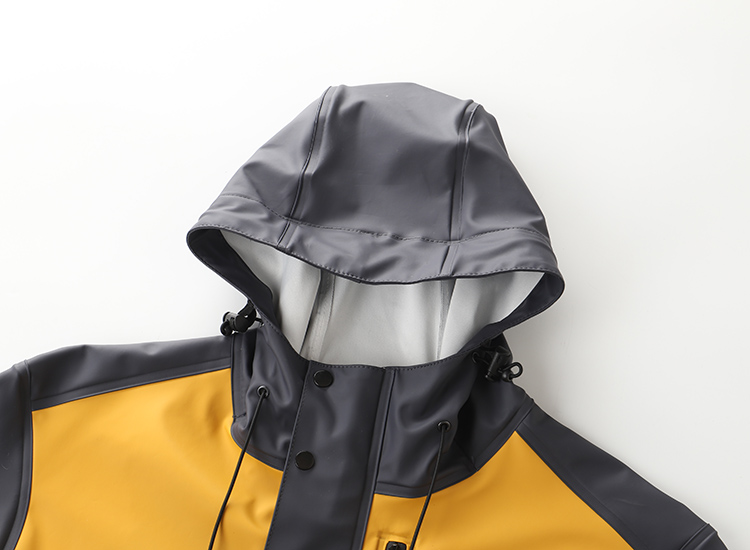 Men's Two Tone Waterproof Breathable PU Rainwear