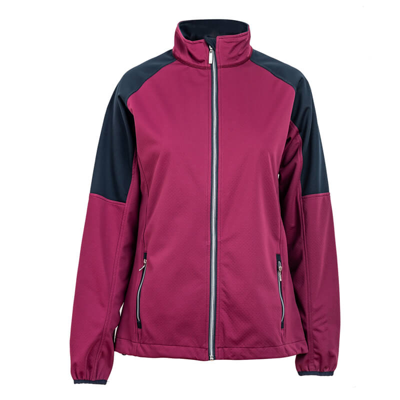 Women's Stand Collar Two Tone waterproof softshell jacket 