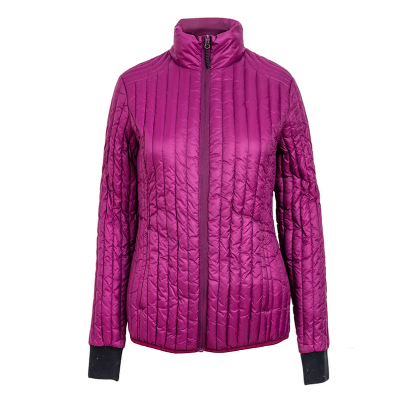 Womens Purple Slim Quilted Down Jacket 