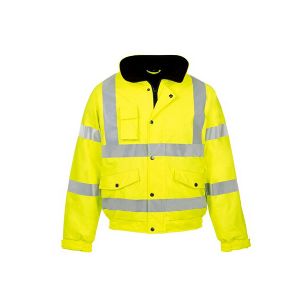 Men's Yellow Construction Safety Hi Vis Pilot Jacket