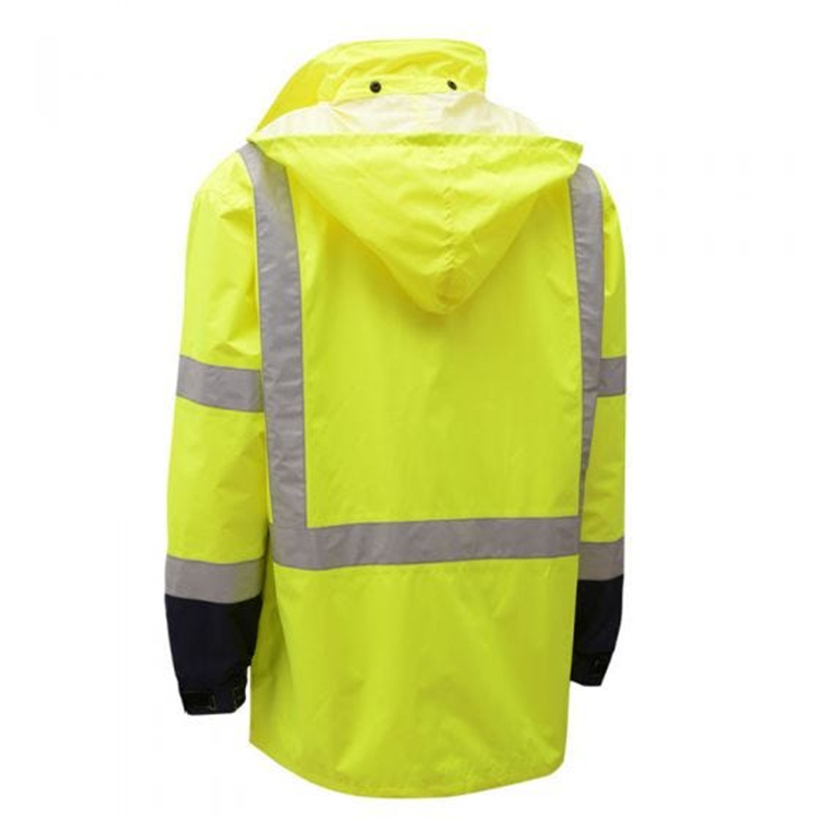 High visibility rain coats