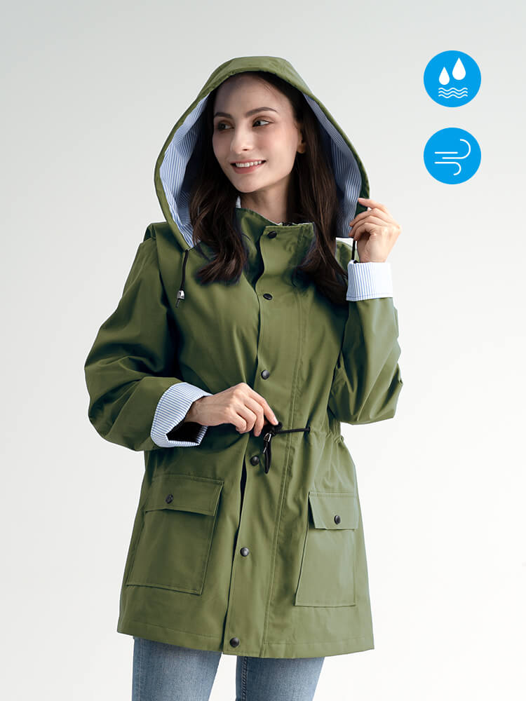 Womens waterproof wind coat