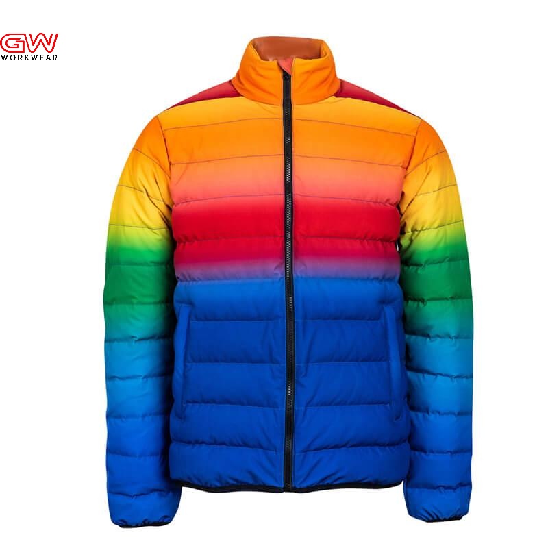 Mens rainbow winter jacket