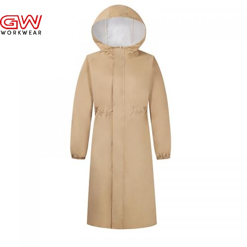 Waterproof trench coat with hood