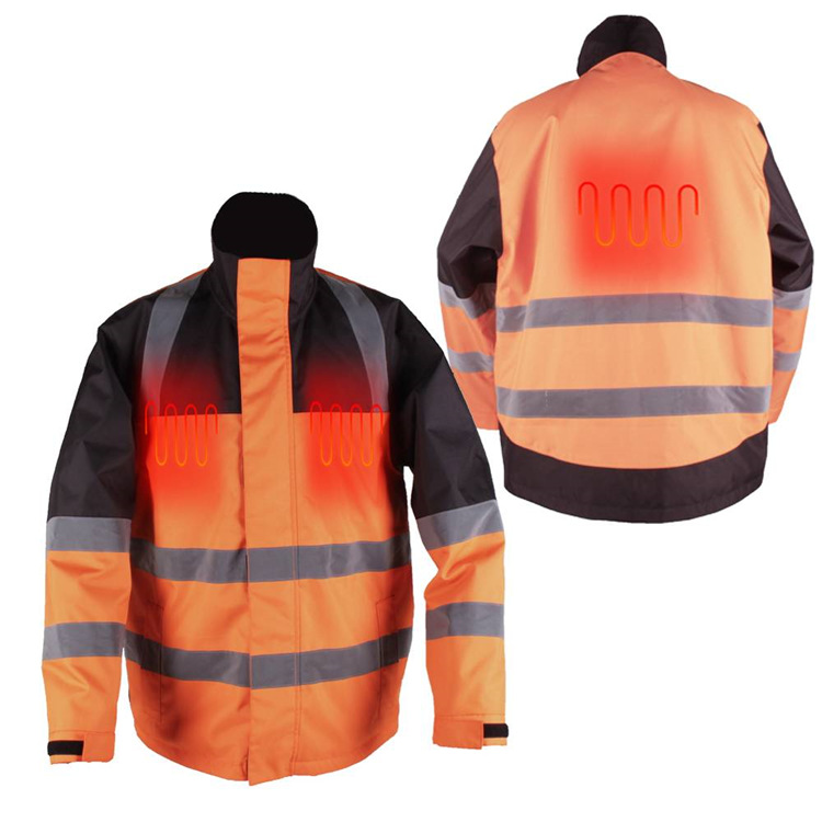 Nuevo diseño para hombre 's chaqueta reflectante de invierno de alta visibilidad con calefacción
